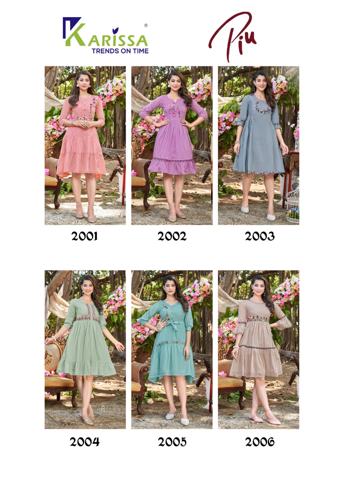 Piu By Karissa 2001-2006 Party Wear Kurtis Catalog